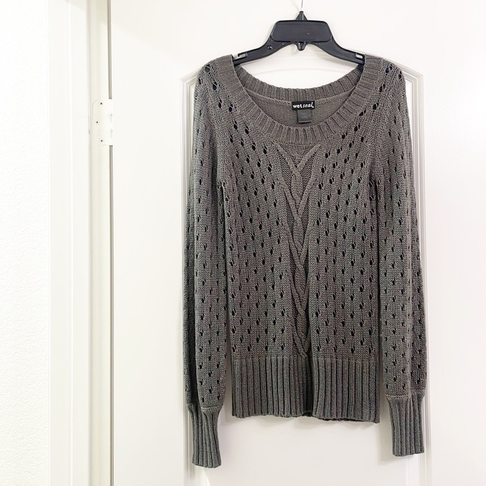 Wet Seal gray knit sweater